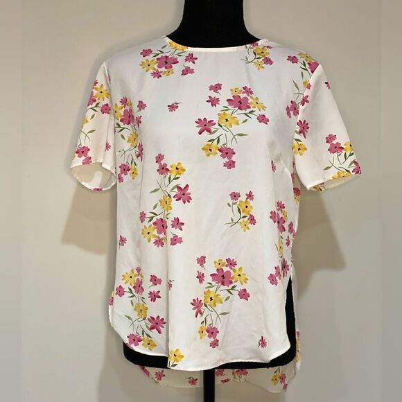 Hi-Low Forever 21 floral blouse - Picture 1 of 4